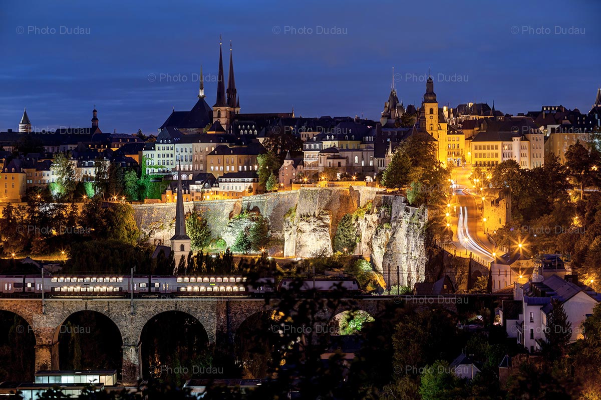 Night Photo Of Luxembourg City Skyline Stock Images Luxembourg Night Photo Of Luxembourg City Skyline Stock Images Luxembourg