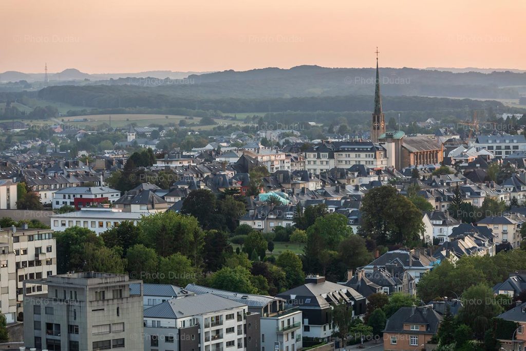 Aerial view of Belair in Luxembourg city Stock Images Luxembourg