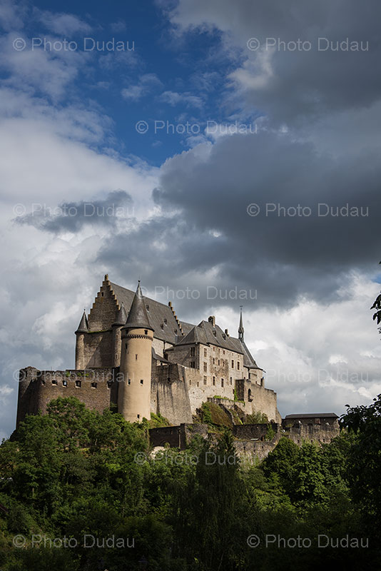 Vianden Castle stock photo