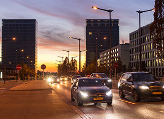 sunset in kirchberg luxembourg