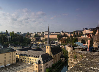 Luxembourg old town - Grund and Neumunster Abbey