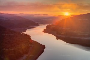 Upper-Sûre lake in Luxembourg