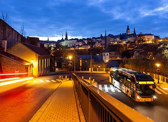 Public transport bus in Luxembourg