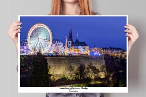 Luxembourg Christmas Market Poster